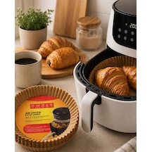 Yuvarlak Airfryer Kağıdı 100 Adet Yağ Tutmaz Hazne Koruyucu