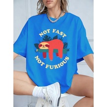 Noıssey Urban Pop Graphic Kadın Tişört Koleksiyonukod 5355 Bebe Mavi