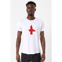 Euro 24 England Beyaz Erkek Bisikletyaka Tshirt Çok Renkli