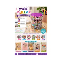Karışık Şekilli Elişi Pulu Standlı 6 Model 90gr 1 Paket Fixpoint Parlak Pul Okul Sınıf Etkinlik Resim Dekarasyon Hobi Pembe