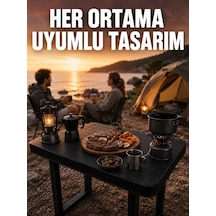 Zenvia Çok Amaçlı Katlanır Kamp Masası Dayanıklı Piknik Balkon Bahçe Masası Znv2026 Çok Renkli