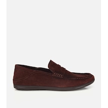 Hotiç Erkek Süet Deri Kahverengi Comfort Loafer Ayakkabı