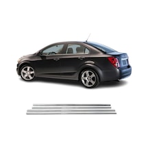 Chevrolet Aveo Sedan Krom Cam Çıtası 4 Parça 2011 Ve Üzeri Uyumlu Çelik