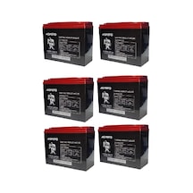 Monero 12v-20 Amper Dik E-bıke Akü 6'lü Paket 24 Amper Ebatlarında Ebatlar: 180 X 78 X 170mm