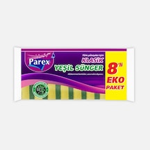 Parex Klasik Yeşil Düz 8'li Dikdörtgen Sünger