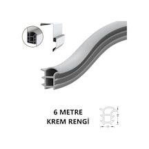 Çelik Kapı Fitili 6 Metre Krem Rengi, Çelik Kapı Lastiği, Kapı Contası 16x11 Diğer