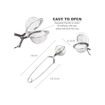 Aputue Çay Süzgeci, 2 Adet Paslanmaz Çelik Uzun Saplı Çay Demleme Filtresi, 2 Renk Seçeneği, İnce Delikli Yeniden Kullanılabilir Çay Topu Filtre, Loose Tea İçin Mükemmel Çay Demleme Aracı