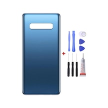 Samsung S10 Plus 5g Mavi Uyumlu Arka Cam Kapak Pil Kapağı Tamir Set B7000 Set Mavi