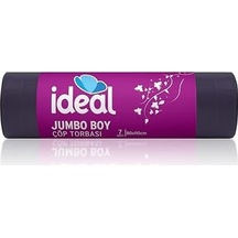 İdeal Boy Çöp Poşeti 7'li 80x110 Cm, Sızdırmaz Yırtılmaz Boy Çöp Torbası, Geri Dönüştürülebilir Atık Torbası, Restoran Kafe Ofis İşyeri Ev Mutfak İçin Güçlü Dayanıklı Çöp Poşeti