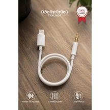 Dönüştürücü Kablo Lightning To 3.5mm Aux Trmjh24 Günlük Aksesuar Ses Aparatı Kulaklık Kablosu
