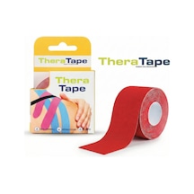 Thera Tape Kinesio Sporcu  Bandı Yüz & Vücut Uyumlu Kinezyo Bant Kırmızı 5 CM x 5 M
