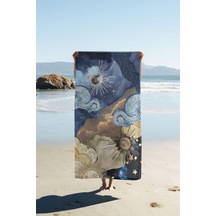 Dijital Baskı Plaj Deniz Havlusu Modern Desenli Peştamal 80x160 Cm Hvl0057 Renkli
