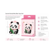 Mey İthalat Oturan Sevimli Çiçek Panda 350 Parça Block Oyuncak