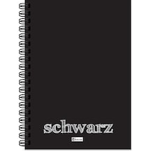 Keskin Color Defter Plastik Kapak Spiralli Schwarz A6 40 Yp 350560-99 Çok Renkli