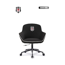 Fanchair X Beşiktaş Icon Siyah Kumaş Çalışma Koltuğu-76 Siyah - Beyaz
