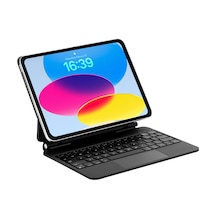Bix Ik08p Manyetik Bluetooth Klavyeli İpad Kılıfı Çoklu Dokunmatik Yüzeyli 3 Kademeli Arka Aydınlatmalı İpad Pro Uyumlu Siyah