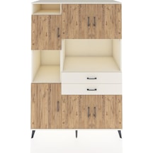 Kronos Dolap 8 Raflı 2 Çekmeceli 6 Kapaklı 132x59x195 Aytaşı-çam/aytaşı Atlas Çam/aytası