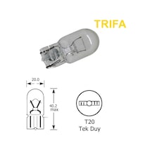 Oto Aksesuarcım Trifa T20 Dipsiz Park Ampulü Tek Duy 1 Adet Sarı