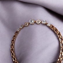 Xuping Taşlı Rose Gold Çelik Bileklik Altın