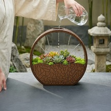 3d Baskı Self-watering Planter - Kendi Kendini Sulayan Saksı-kahverengi Çok Renkli