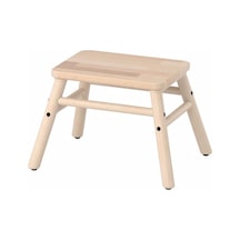 Vılto Banyo Tabure, Masif Huş Meridyendukkan 25 Cm Banyo Bank Basamaklı Tabure Kahverengi