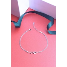Innuendo Jewelry 925 Ayar Gümüş Sonsuzluk Kalpli Bileklik Gümüş