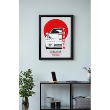 Hyundai Coupe T230 Ahşap Çerçeveli Poster Tablo Spor Fastback Tasarım