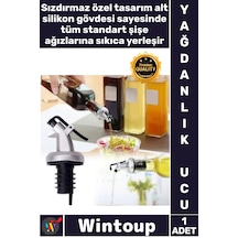 Tıpa Silikon Damlatmaz Mutfak Sos Yağ Sirke Dökücü Sızdırmaz Kapaklı Şişe Tıpası Yağdanlık Ucu