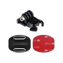 Gplus Bs02yh 3 Parça Flat Zemin Düz Yüzey Hızlı Tak Aksiyon Kamera 3m Yapışkanlı Motor Kask Bağlantı Seti Siyah
