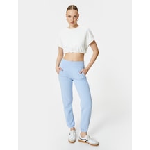 Koton Jogger Eşofman Altı Beli Ve Paçası Lastikli Cepli Mavi 4sak30029ek 4SAK30029EK624 Mavi