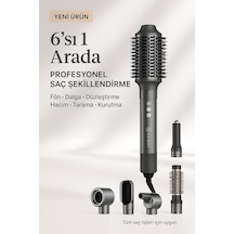 Bright Elegance BE-5117 6 in 1 Hava Üflemeli BLDC İyonizer Saç Şekillendirici Set Antrasit