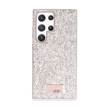 Samsung Galaxy Uyumlu, S23 Ultra Bright Simli Kapak - Gold