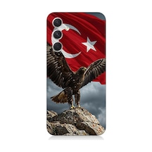 Samsung Galaxy A34 Uyumlu Kartal Zirvede Bekliyor Desenli Silikon Kılıf Çok Renkli