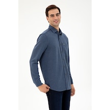 U.S. Polo Assn. Erkek Lacivert Comfort Fit Cepli Örme Gömlek 50306264-VR033