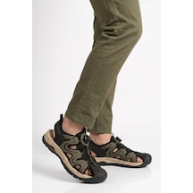 Voyager Erkek Outdoor Trekking Sandalet Nefes Alabilen Yapı Misina Bağcık Haki E339 M