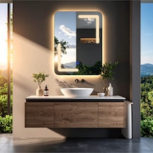 Kaivo Günışığı Lazer Kumlamalı Lavabo & Banyo Aynası Dokunmatik Sensörlü 70 X 45