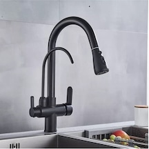 Fleko Siyah Arıtmalı Spiralli Mutfak Eviye Bataryası Siyah