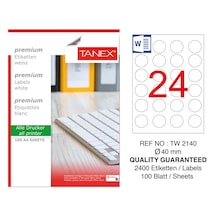 Tanex Tw-2140 Laser Etiket 40 MM
