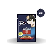Felix Kedi Yaş Mama Sığır Etli 85 Gr - 6 Adet