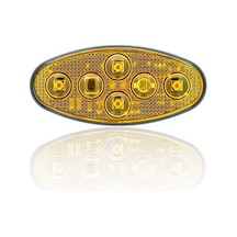 Sanell Animasyonlu 12-24V Universal Elip 4 Led Dış Makan Uyumlu Sarı SBEF4Y