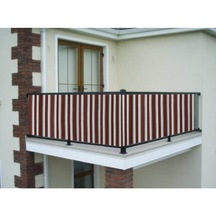 Ceylan Home Balkon Demiri Perdesi Kuş Gözü Kahve Kalın 500X80