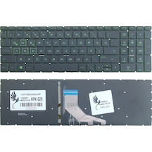 HP Uyumlu 15-dw1010nt, 15-dw2009nt, 15-dw2019nt Klavye Işıklı (Yeşil)