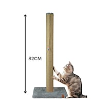 82cm Lüx Tırmalama Tahtası Catnipli Jüt Tırmalama Gri Minder Yüzey