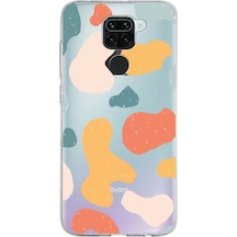 Xiaomi Redmi Note 9 Uyumlu Kapak Grunge Tasarımlı Şeffaf Silikon Kılıf Şeffaf