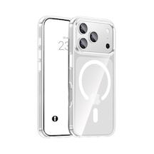 İphone 17 Pro Max Magsafe Uyumlu Şeffaf Kılıf, Sararmaz Sert Mika Kristal Koruyucu Kapak 50 x 22
