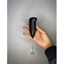 Mini Mikser Kahve Süt Köpürtücü Karıştırıcı Cappucino Mixer Pilli Çırpıcı Siyah Plastik Diğer