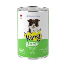King Sos İçerisinde Et Parçacıklı Dana Etli Köpek Konservesi 400 G