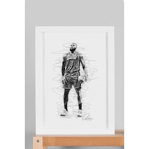 Lebron James Çerçeveli Tablo Nba Basketbol - Estetik Poster