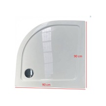 Genel Markalar - Monoflat Duş Teknesi Oval 90 90 Beyaz Oplo0007-