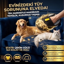 Evcil Hayvan Tüy Temizleme Eldiveni, Statik Mikro Tüy Toplayıcı Kedi Köpek Tüyü İçin Koltuk, Halı Ve Kıyafet Temizleme Eldiveni